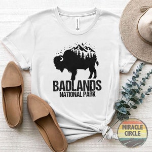 Badlands Crewneck Shirt, Badlands National Park Camping Forest Bison Buffalo Fluffy Cows Hiking Mountain shirt