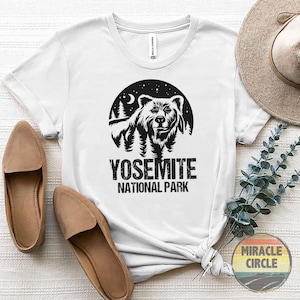 Yosemite Crewneck Shirt, Yosemite National Park Camping Forest Bear Hiking shirt