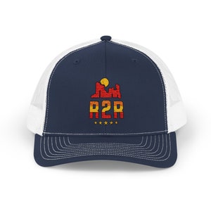 Rim 2 Rim Embroidered Hat, Grand Canyon National Park Rim to Rim R2R Hiking Snapback Embroidered Trucker Cap