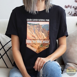 Custom Rim 2 Rim 2022 2023 Crewneck Shirt, Personalized Grand Canyon National Park Rim To Rim R2R 2023 Hiking Wilderness Watercolor shirt