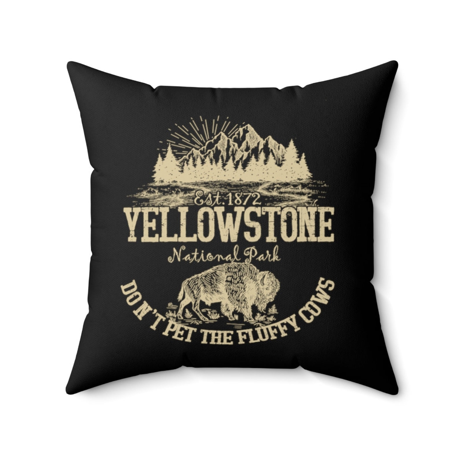 Yellowstone Pillow Yellowstone National Park NPS Don't Etsy