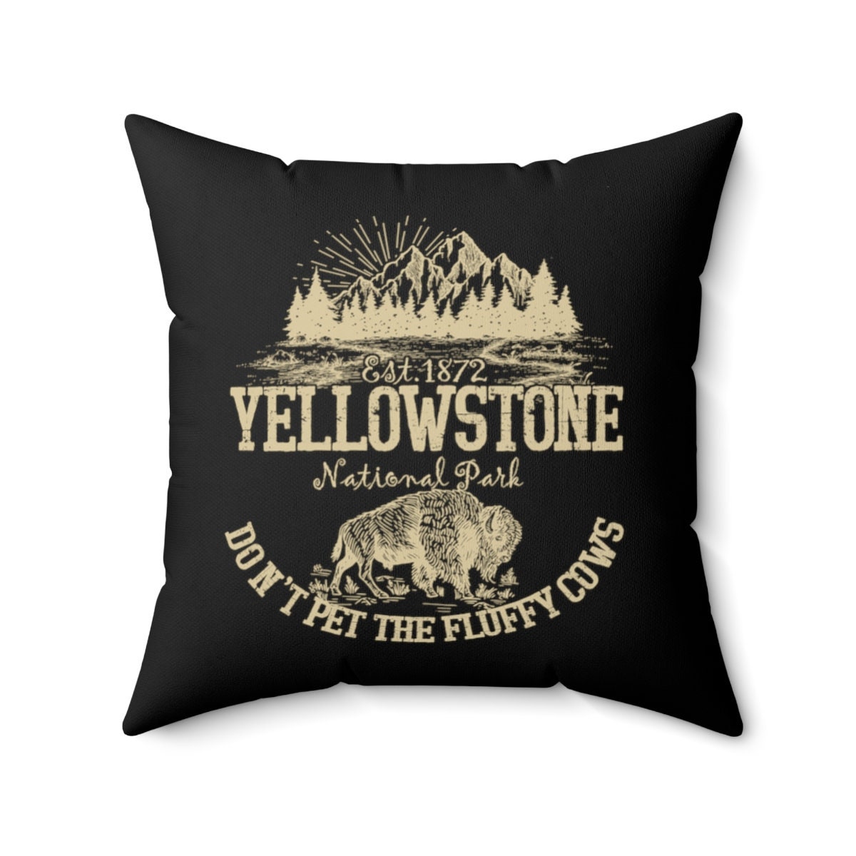 Yellowstone Pillow Yellowstone National Park NPS Don't Etsy
