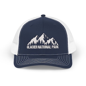 Custom National Park Name Embroidered Hat, Glacier National Park, Yellowstone, Badlands Grand Canyon, Grand Teton Snapback Trucker Cap