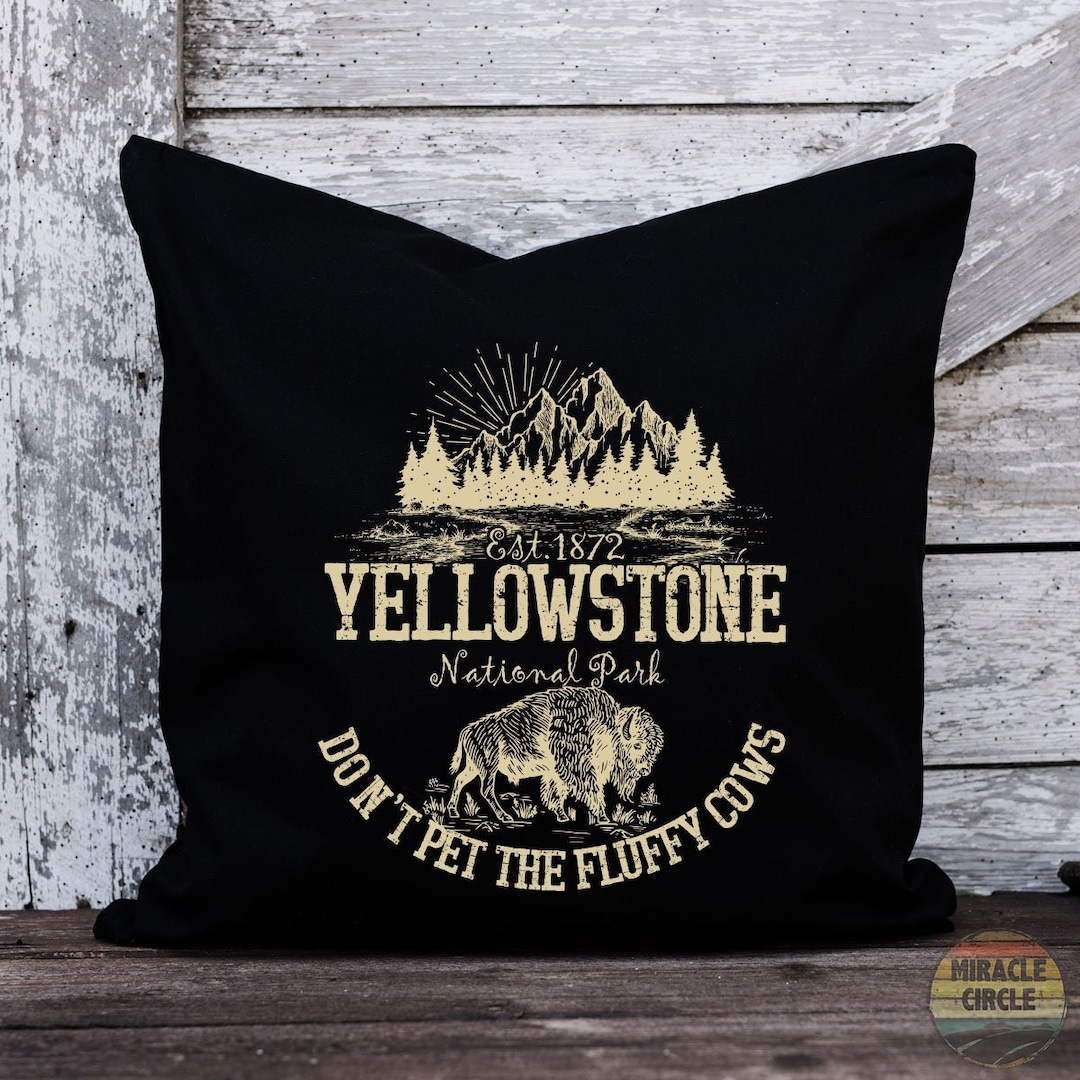 Yellowstone Pillow Yellowstone National Park NPS Don't Etsy