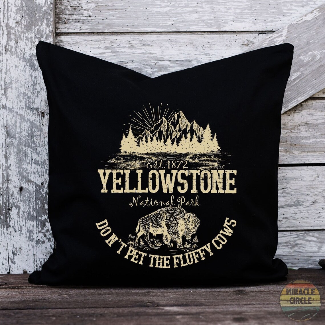 Yellowstone Pillow Yellowstone National Park NPS Don't Etsy