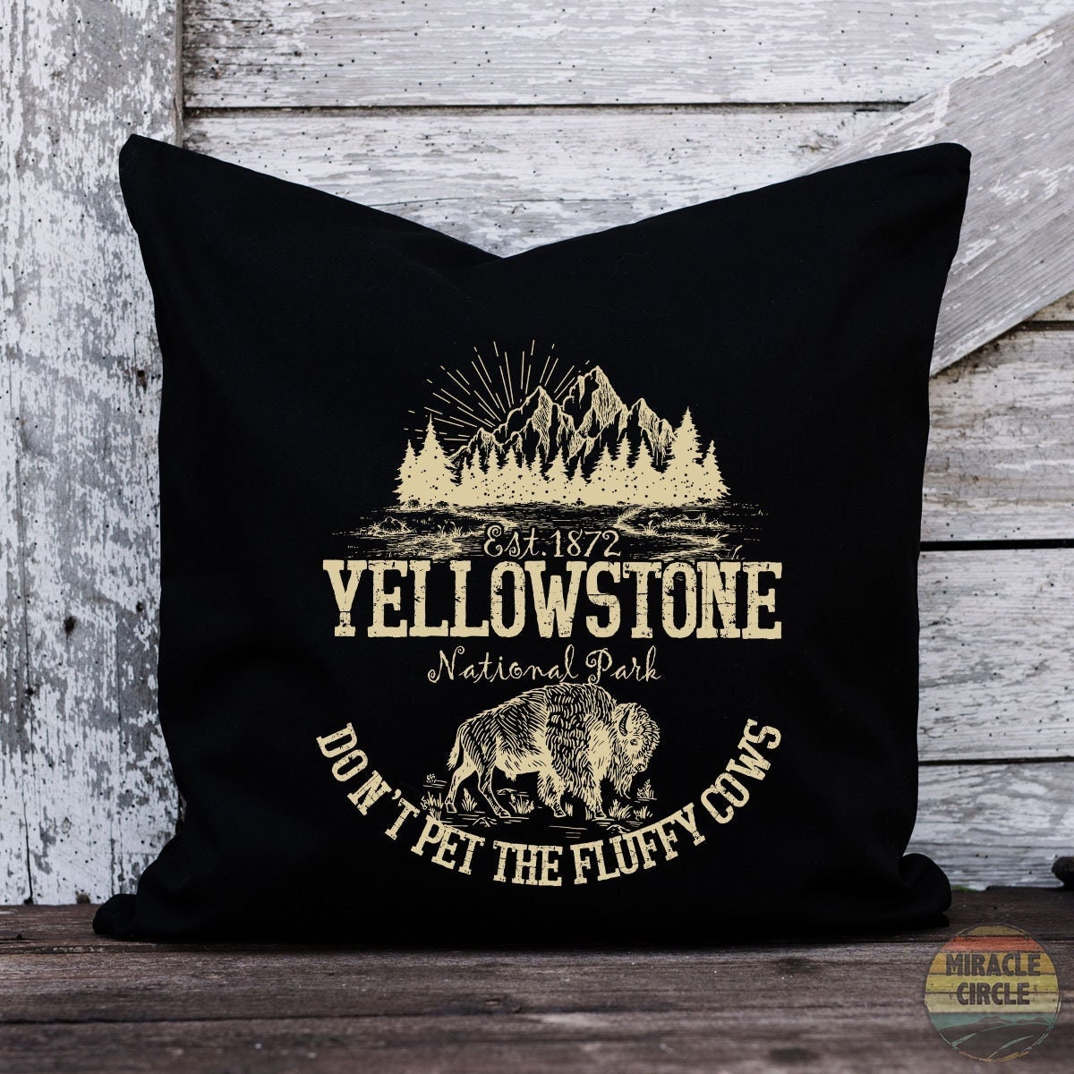 Yellowstone National Park Toss Pillow, Usa Travel Pillow, Comfortable, –  georgemillerart
