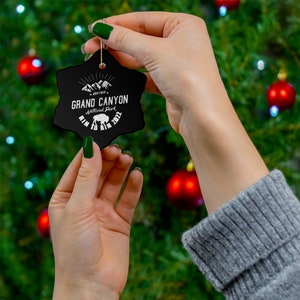 Custom Rim To Rim 2022 Ornament, Personalized Grand Canyon National Park List Adventure Mountains R2R 2022 2023 Hiking Ceramic Ornament