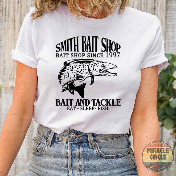 Custom Fishing Shop Name Shirt, Personalized Fishing Name Gifts