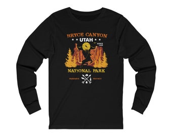 Bryce Canyon Travel Bryce Canyon National Park Mountain Utah Deer Unisex Jersey Long Sleeve Shirt - NPT131ALL