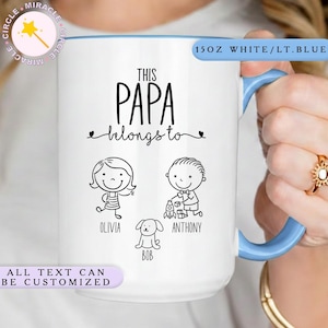 Personliga pappapresenter, personlig pappamugg, pappa med barnnamn MD00018