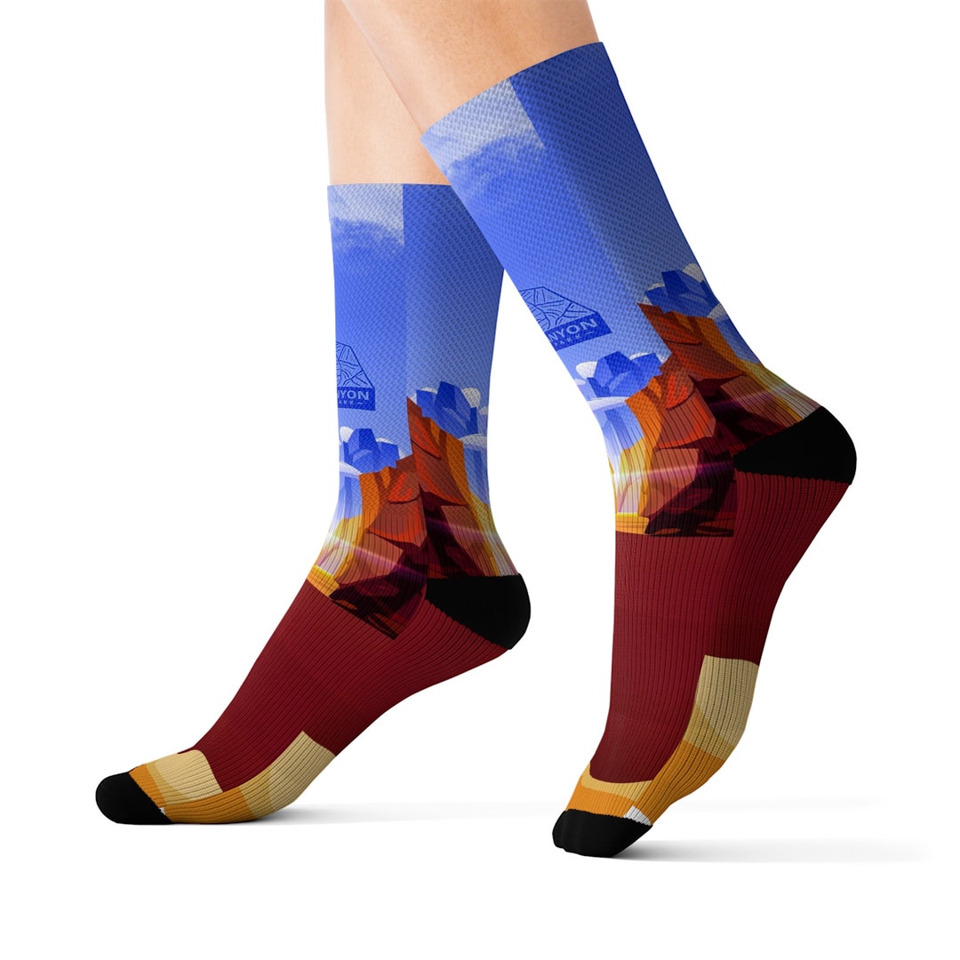 Grand Canyon Sublimation Socks, Grand Canyon National Park Camping Hiking Adventure Socks Etsy