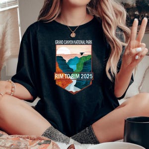 Custom Rim To Rim 2025 Shirt, Personalized Grand Canyon National Park Arizona Camping Hiking Travel shirt