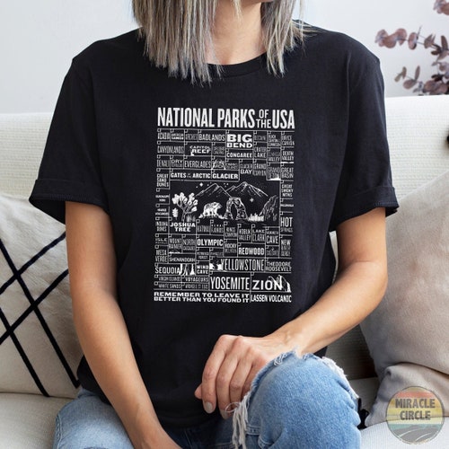 national parks checklist shirt