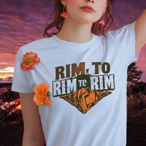 Rim to Rim to RimT-Shirt, Hiking Tee, Gift for Nature Lovers, Travel Shirt, National Park Shirt, r2r2r Shirt