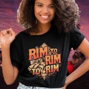 Rim to Rim Unisex Softstyle T-Shirt, Outdoor Adventure Shirt, Hiking Shirt, National Park Shirt , Nature Lover Gift