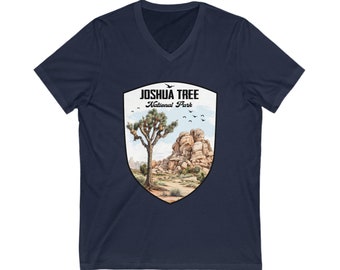 Joshua Tree Unisex V-Neck Shirt, Vintage National Park California Joshua V-Neck Shirt