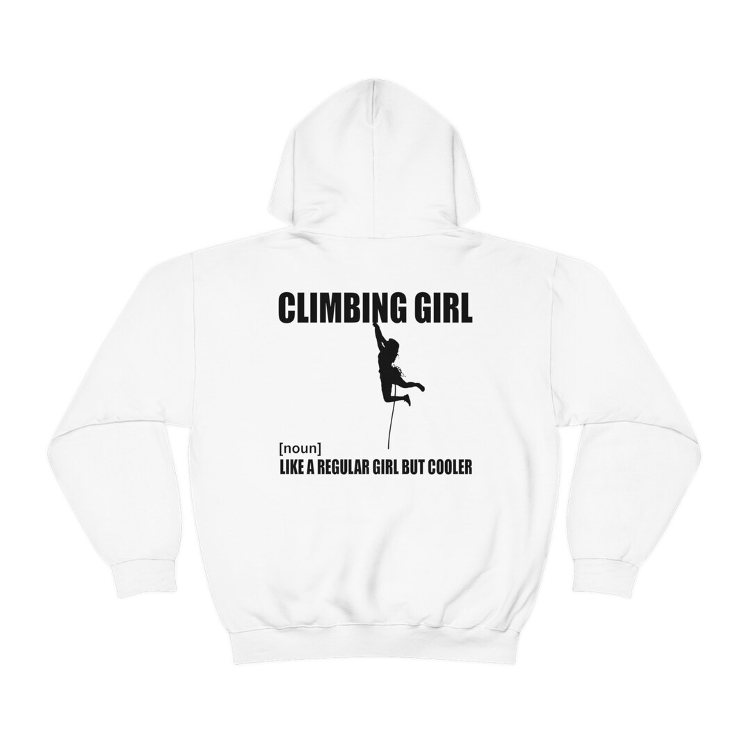Climbing Girl Back Hoodie Climber Definition Rock Climbing Etsy