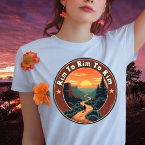 Rim to Rim to Rim T-Shirt, Hiking Shirt. National Park Shirt, R2R Shirt, Travel Apparel, Nature Lover Gift