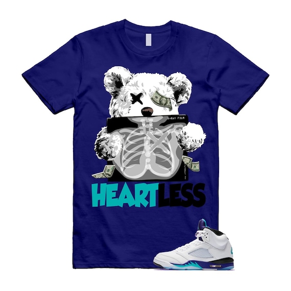 5 Grape White Black 2025 Blue T Shirt Match HEART - Etsy