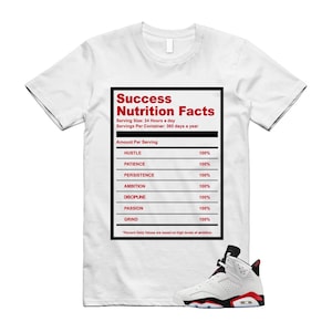 6 Fire Red Summit White Black T Shirt Match SUCC