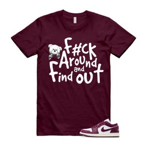 1 Bordeaux White Sail Maroon T Shirt Match FCK