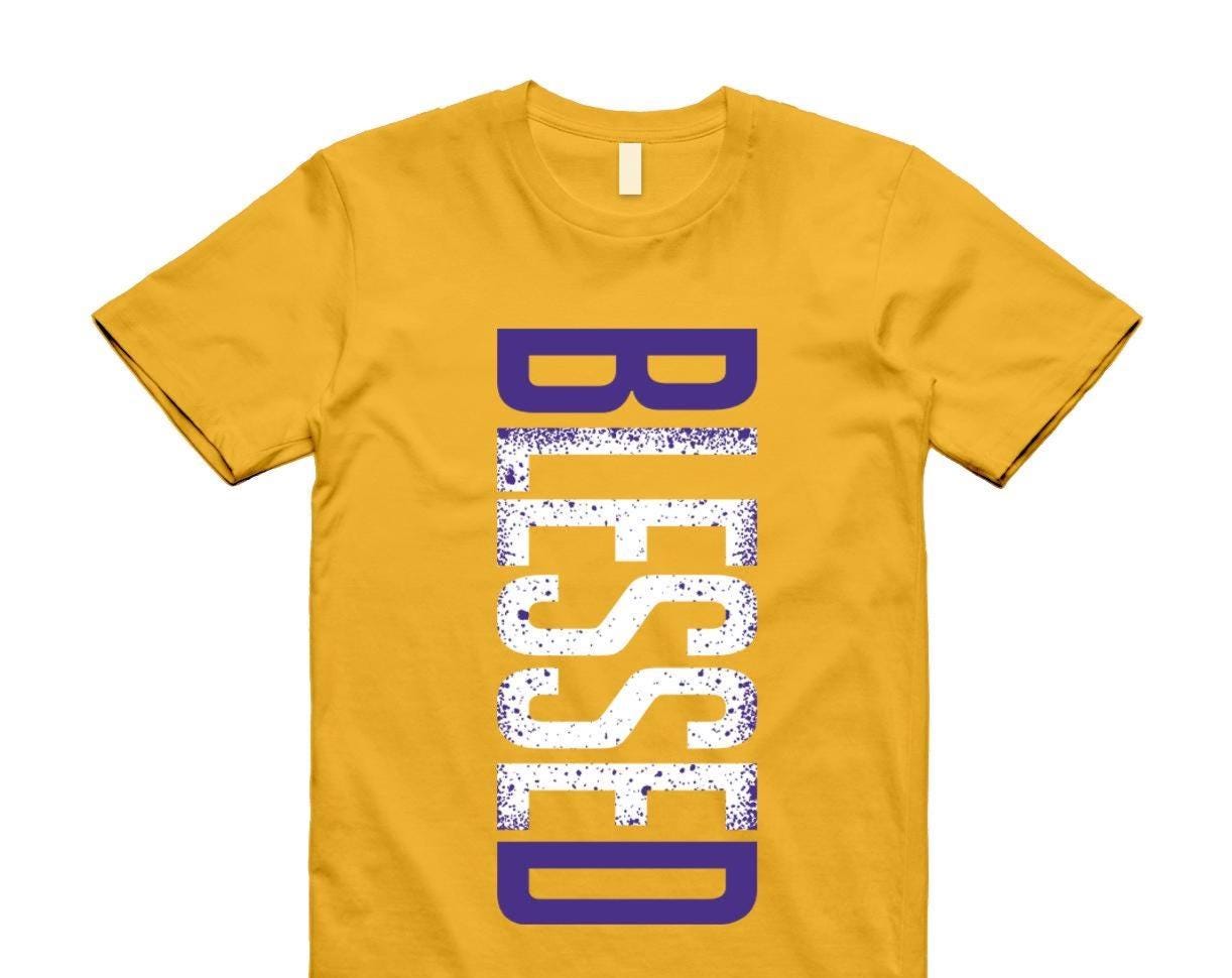 Air Force 1 Home White Varsity Maize Yellow Gold Purple T Shirt Match VERTBLS