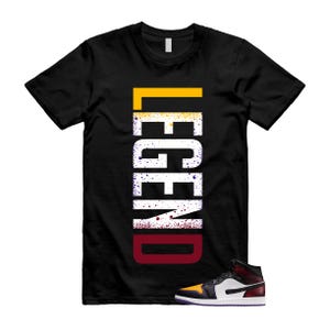 1 LA to Chicago Black White Red Court Purple Yellow Mid T Shirt Match LEGEND