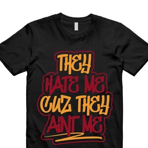 Vivid Orange Fat Tongue Black Cardinal Red 1 Mid T Shirt Match AINT ME