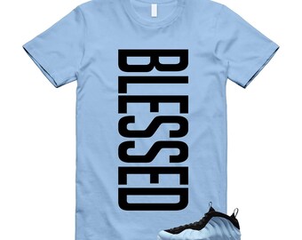 Foamposite Psychic Blue Black Air One T Shirt Match VERTBLS
