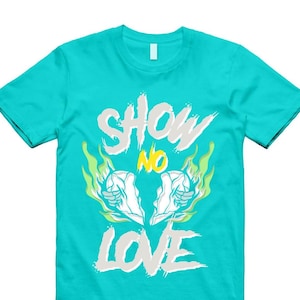 Cyan Burst 9060 Virtueel Blauw Wit Reflectie Grijs Guave Zonnebloem Geel GS T-shirt Match NO LOVE