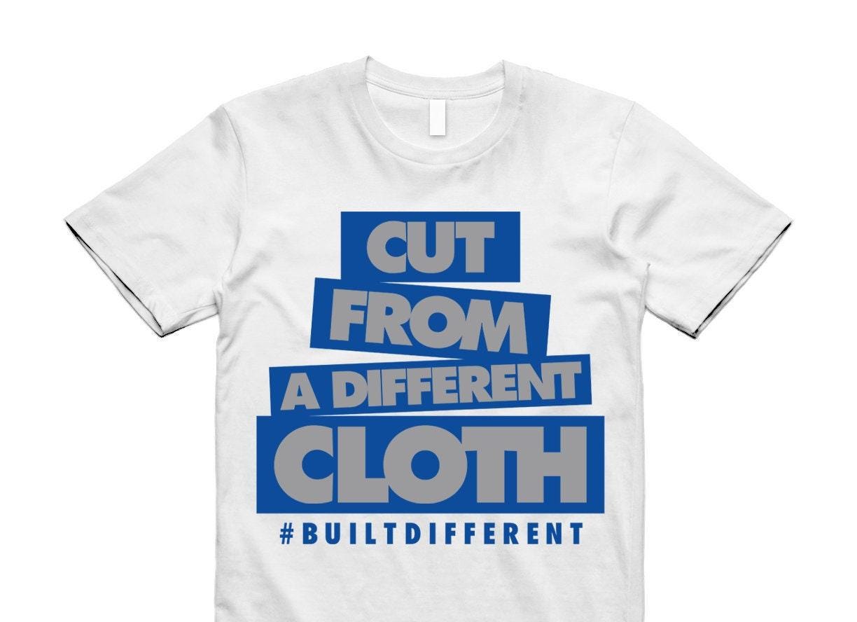 CLOTH T Shirt to match Air 1 Mid True Blue Cement Grey White Hoodie