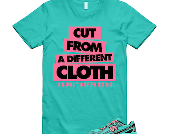 740 Cyber Jade Ultra Pink Black Teal Aqua Camiseta de tela a juego