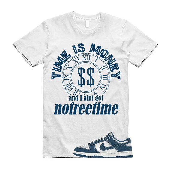 blue and white dunks shirt