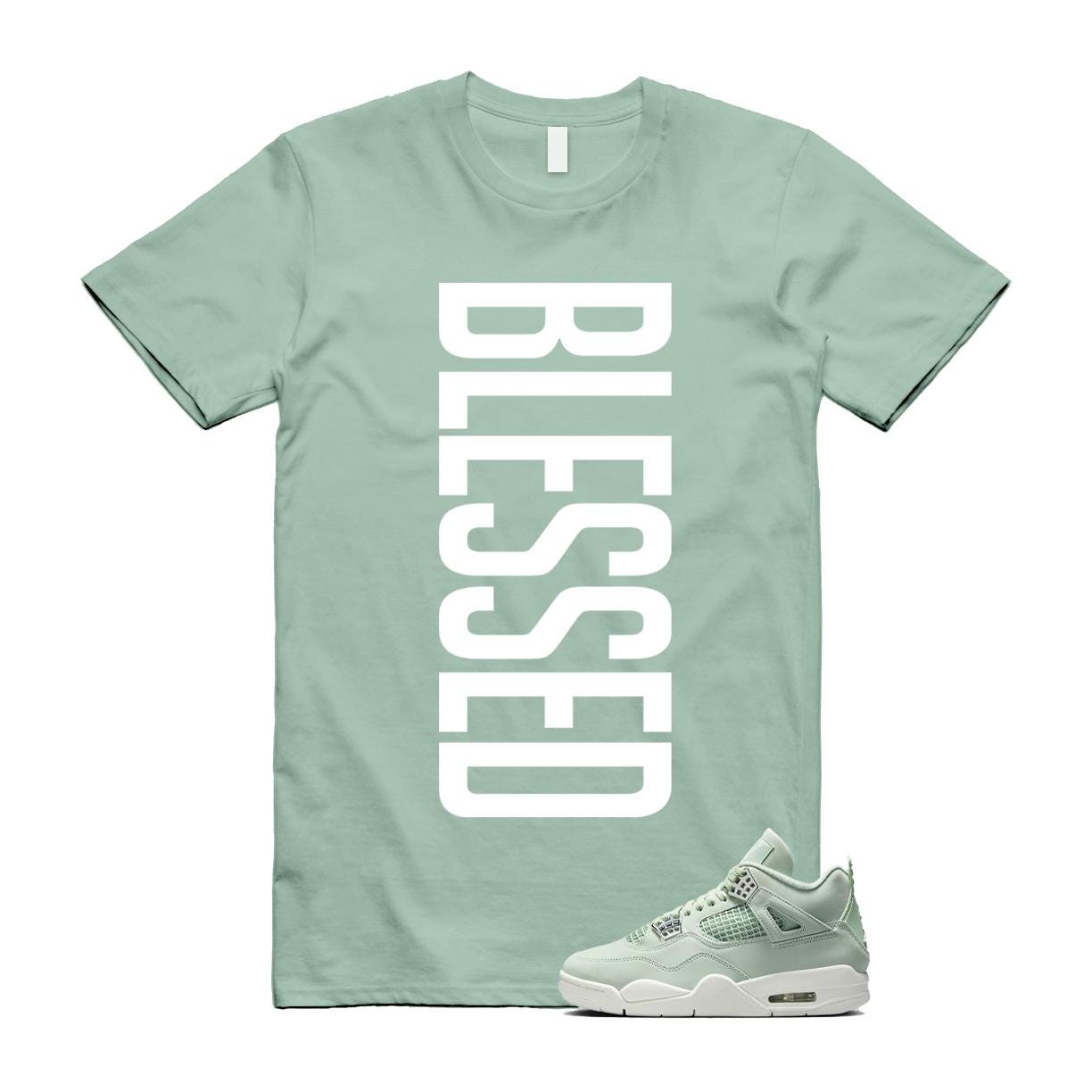4 Seafoam Green White Sail T Shirt Match VERTBLS