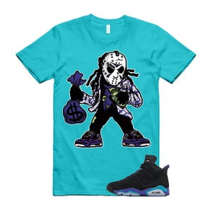 Aquatone 6 Bright Concord Black Retro Vibrant Aqua T Shirt Match JASON