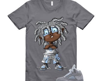 5 Wolf Grey 2026 Ice Blue Light Graphite White Icy T Shirt Match CHONGO