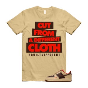 T-shirt Air Force 1 havane britannique clair sésame picante rouge cacao Wow tissu assorti