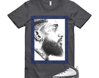 9 French Blue Flint Grey White 2026 T Shirt Match NIP