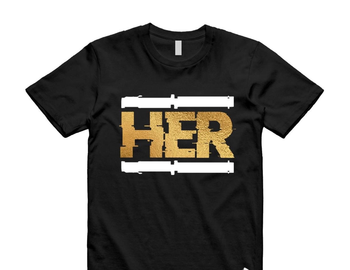 Metallic Gold Patent Black White Air 1 Mid T Shirt Match HER