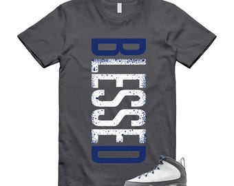 9 French Blue Flint Grey White 2026 T Shirt Match VERTBLS