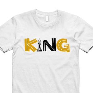 Gelb Ocker 6 Schwarz Weiß T-Shirt Spiel KING