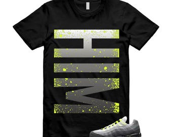 Camiseta Air Max 95 Big Bubble Neon Yellow Black Cool Grey 2026 OG Match HIM VERT