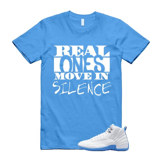 12 Melo White University Blue Emoji T Shirt Match REAL