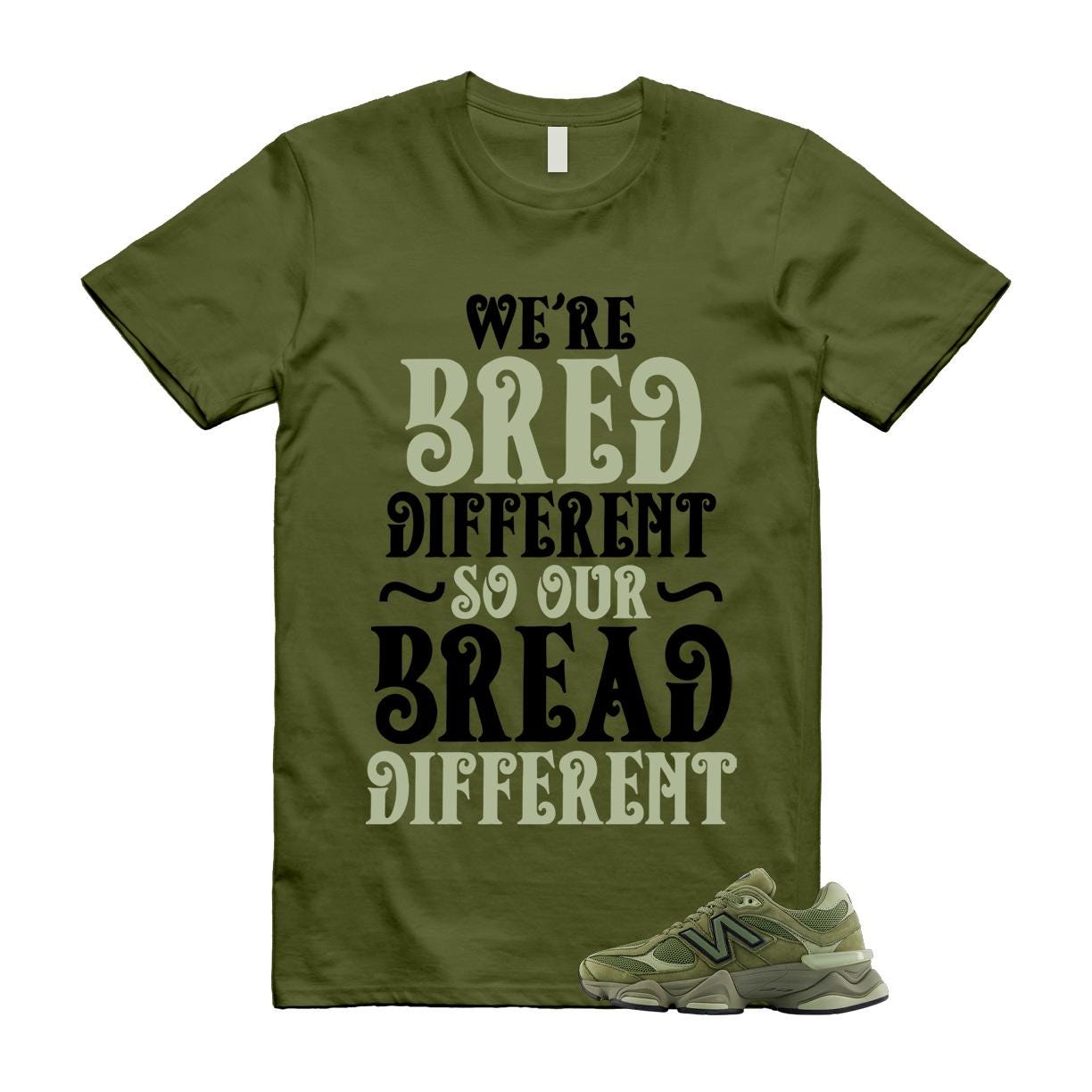 9060 Dark Olivine Grün Oliv T Shirt Match BROT