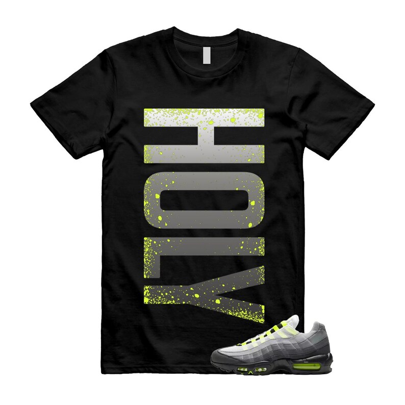 Air Max 95 Big Bubble Neon Yellow Black Cool Grey 2026 OG T Shirt Match HOLY immagine 1