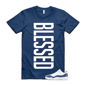 11 Diffused Blue White Midnight Navy Indigo 6 Rings T Shirt Match VERTBLS