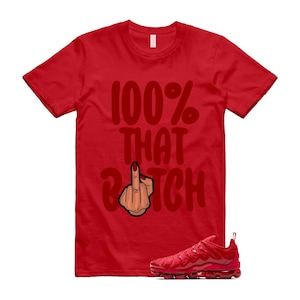 VaporMax Triple Red Air University T Shirt Match 100