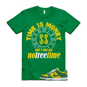 FREETIME T Shirt to match N Dunk Low Brazil Varsity Maize Pine Green White SP OG Hoodie