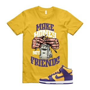 New MM T Shirt to match Dunk High Purple Yellow Court Gold Home Team Away 95 Lebron Hoodie