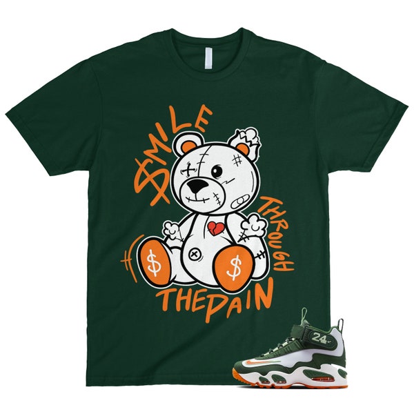 Griffey Miami Hurricanes Air 1 Max Fir Vapor Forest Green White Orange T Shirt Match SM2